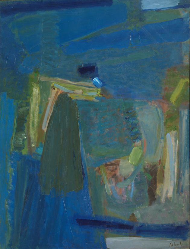 Composition , huile sur toile, 1963
